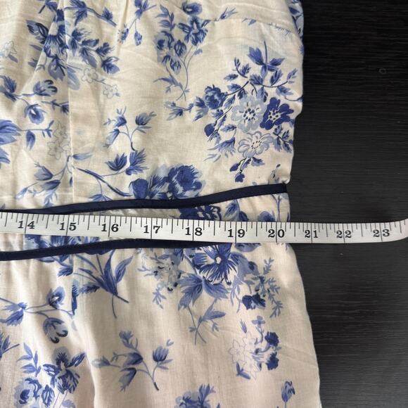 eShakti Dress Womens 3X Blue Floral Fit Flare Cottagecore Romantic Pockets Plus - Picture 11 of 13